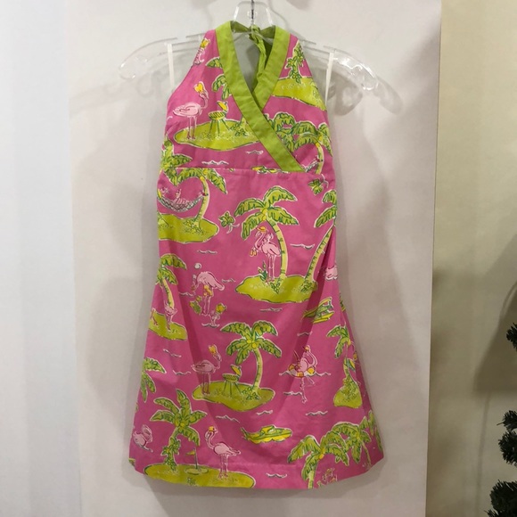 Lilly Pulitzer Other - Lilly Pulitzer flamingo palm tree dress size 14 Lilly Pulitzer Other - Lilly Pulitzer flamingo palm tree dress size 14